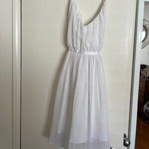 Rolo & Ale White Chiffon Babydoll Dress
